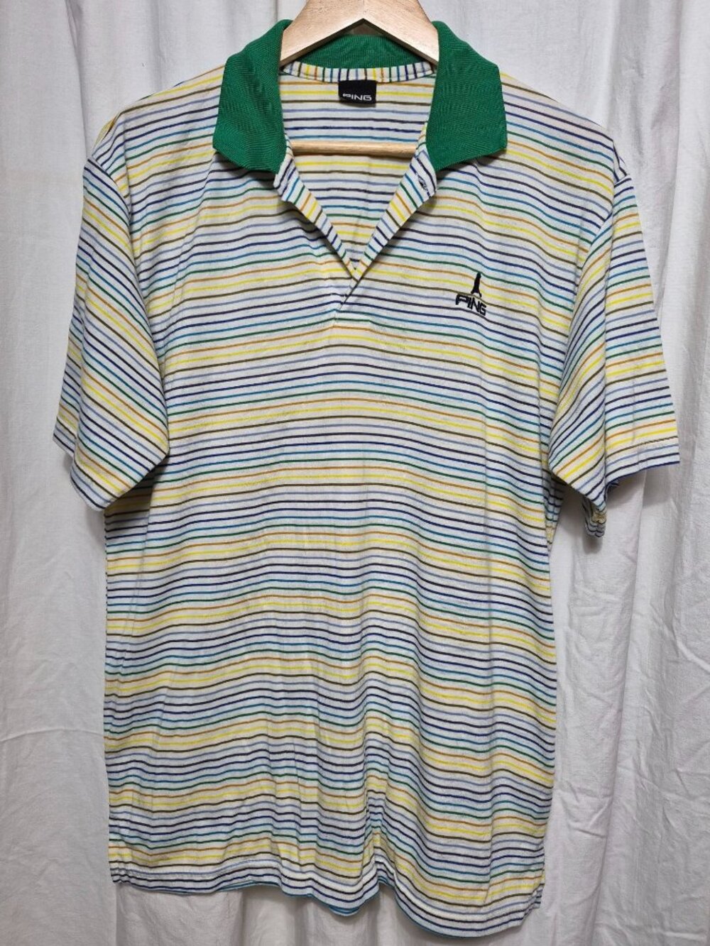 Ping Large Strip Classic Bintage Golf Outdoor Athleisure Casual Fun Polo Shirt